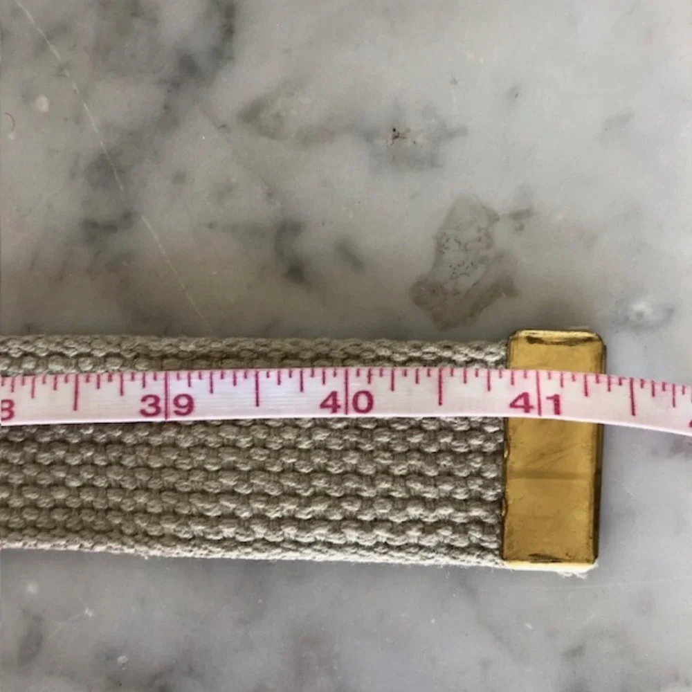 STETSON Born in American Eagle Embossed Gold Tone Web Belt Vintage RARE